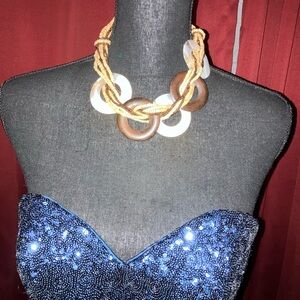 Brown and Cream Statement Necklace